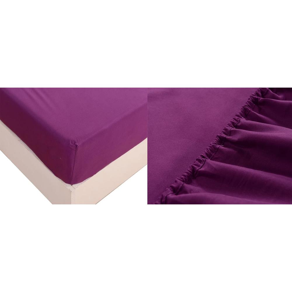 Thickened Super Warm 6PC Bed Sheet Set, King size, Deep Pockets, Easy Care - Purple