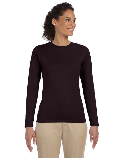 Gildan G640L Ladies 4.5 oz. SoftStyle Junior Fit T-Shirt - Brown - M at Sears.com