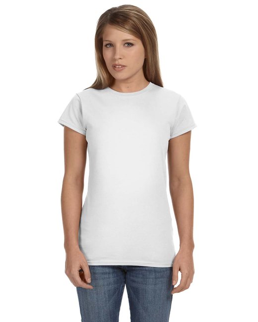 Gildan G640L Ladies 4.5 oz. SoftStyle Junior Fit T-Shirt - White - L at Sears.com