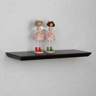 Welland 36 L x 8 D x 1 1/4 H inch Black Beveled Floating Wall Shelf New Welland 36 L x 8 D x 1 1/4 H inch Black Beveled Floating Wall Shelf New
