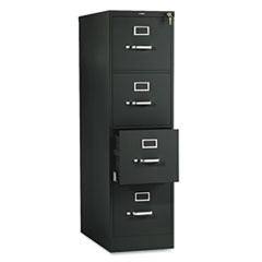 HON 510 Series Four-Drawer, Full-Suspension File, Letter, 52h x25d, Black at Sears.com