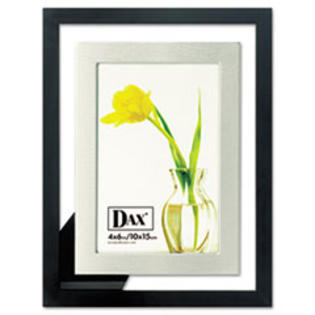 DAX Upper West Side Float Frame, Black/Brushed Aluminum, Wood, 4 x 6 DAX Upper West Side Float Frame, Black/Brushed Aluminum, Wood, 4 x 6