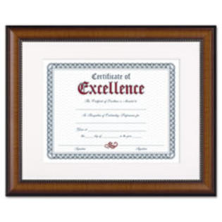 DAX Prestige Document Frame, Matted w/Certificate, Walnut/Black, 11 x 14 DAX Prestige Document Frame, Matted w/Certificate, Walnut/Black, 11 x 14