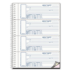 MotivationUSA * Spiralbound Unnumbered Money Receipt Book, 2 3/4 x 7, Three-Part, 120 at Sears.com