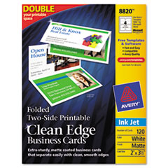 MotivationUSA * Clean Edge Inkjet Business Cards, White, 2 3 1/2, 120/Pack at Sears.com