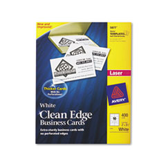 MotivationUSA * Clean Edge Laser Business Cards, 2 x 3 1/2, White, 10/Sheet, 400/Box at Sears.com