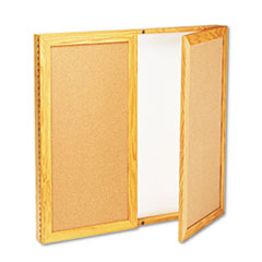 MotivationUSA * Conference Cabinet, Cork/Dry-Erase Melamine, 36 x 36, White/Oak Frame at Sears.com