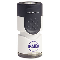 MotivationUSA * Accustamp Pre-Inked Round Stamp with Microban, PAID, 5/8" dia, Blue at Sears.com