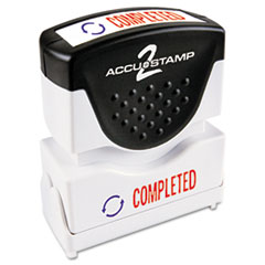 MotivationUSA * Accustamp2 Shutter Stamp with Microban, Red/Blue, COMPLETED, 1 5/8 x 1 at Sears.com