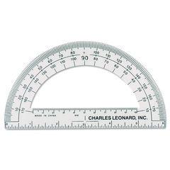 MotivationUSA * Open Center Protractor, Plastic, 6" Ruler Edge, Clear, 12/DZ at Sears.com