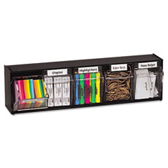 MotivationUSA * Tilt Bin Plastic Storage System w/5 Bins, 23 5/8 x 5 1/4 x 6 1/2, Blac at Sears.com