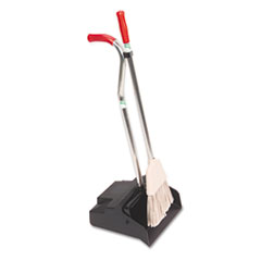 MotivationUSA * Ergo Dustpan With Broom, 12 Wide, Metal w/Vinyl Coated Handle, Black/S at Sears.com