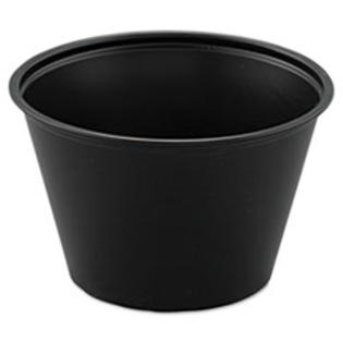 MotivationUSA * Plastic Souffl Portion Cups, 4oz, Black, 250/Bag MotivationUSA * Plastic Souffl Portion Cups, 4oz, Black, 250/Bag