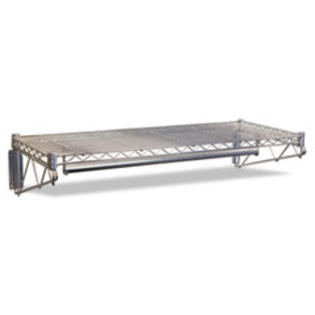 COU ** Steel Wire Wall Shelf Rack, 36w x 18-1/2d x 7-1/2h, Silver COU ** Steel Wire Wall Shelf Rack, 36w x 18-1/2d x 7-1/2h, Silver
