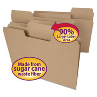 COU Tree Free SuperTab File Folders, 1/3 Cut, Letter, Natural Brown, 100/BX COU Tree Free SuperTab File Folders, 1/3 Cut, Letter, Natural Brown, 100/BX
