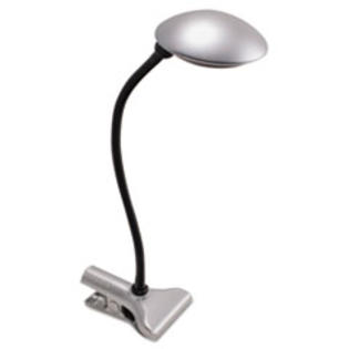 Ledu * 3W Clip-On Domed LED Desk Task Lamp, 8w x 12h, Silver Ledu * 3W Clip-On Domed LED Desk Task Lamp, 8w x 12h, Silver