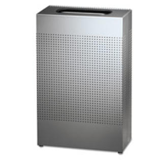 Rubbermaid * Designer Line Silhouettes Waste Receptacle, Steel, 25 gal, Silver Metallic Rubbermaid * Designer Line Silhouettes Waste Receptacle, Steel, 25 gal, Silver Metallic