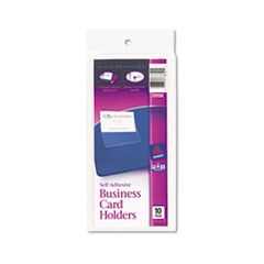 COU ** Self-Adhesive Business Card Holders, Top Load, 3-1/2 x 2, Clear, 10/Pa at Sears.com