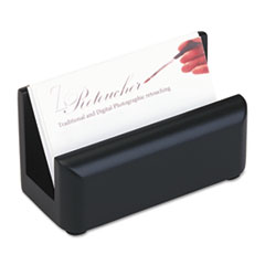 COU ** Wood Tones Business Card Holder, Capacity 50 2 1/4 x 4 Cards, Black at Sears.com