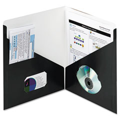 COU ** Contemporary Classics Two-Pocket Folder, 11 x 8-1/2, Black, 25/Box at Sears.com