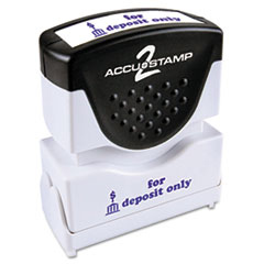 COU ** Accustamp2 Shutter Stamp with Microban, Blue, FOR DEPOSIT ONLY, 1 5/8 at Sears.com