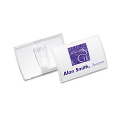 COU ** Click-Fold Convex Name Badge Holder, Slip-On Clip, 3 3/w x 2 1/4h, Cle at Sears.com