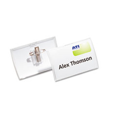 COU ** Click-Fold Convex Name Badge Holder, Combi-Clip, 3 3/4w x 2 1/4h, Clea at Sears.com
