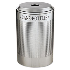 COU ** Silhouette Can/Bottle Recycling Receptacle, Round, Steel, 26 gal, Silv at Sears.com