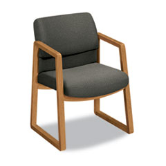 COU ** 2400 Series Guest Arm Chair, Harvest Finish, Gray Fabric at Sears.com