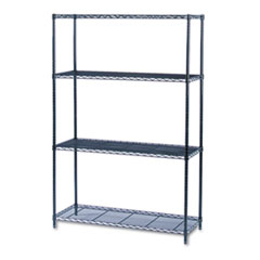 COU ** Industrial Wire Shelving Starter Kit, 4 Shelves, 48w x 18d x 72h, Blac at Sears.com