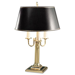 COU ** Three-Bulb Incandescent Candelabra Lamp, Black Parchment Shade, Brass at Sears.com