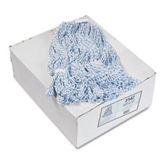 COU ** Four-Ply Floor-Finish Mop Heads, Medium, White/Blue Stripes, 12/Carton at Sears.com