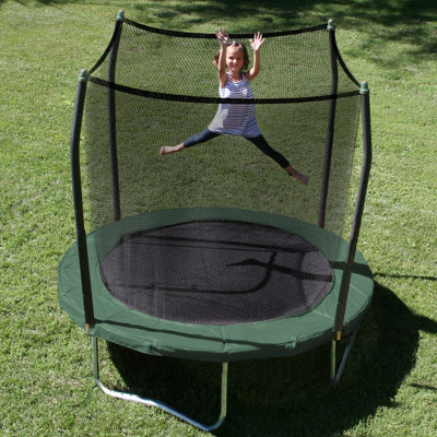 Skywalker 8' Round Trampoline with Safety Enclosure - Pad Color: Green at Sears.com