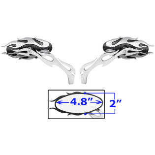Volar Motorsport, Inc 1984-1986 Honda VF 500 F Interceptor Black Chrome Billet Flame Mirrors Volar Motorsport, Inc 1984-1986 Honda VF 500 F Interceptor Black Chrome Billet Flame Mirrors
