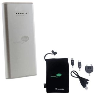 Concept Green Battery Portable Charger - 2000mAh - Silver - CWR Concept Green Battery Portable Charger - 2000mAh - Silver - CWR