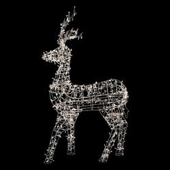 Christmas In Birmingham Decorations Christmas 5ft Lighted Holographic Santa Sleigh With Reindeer Yard Decoration