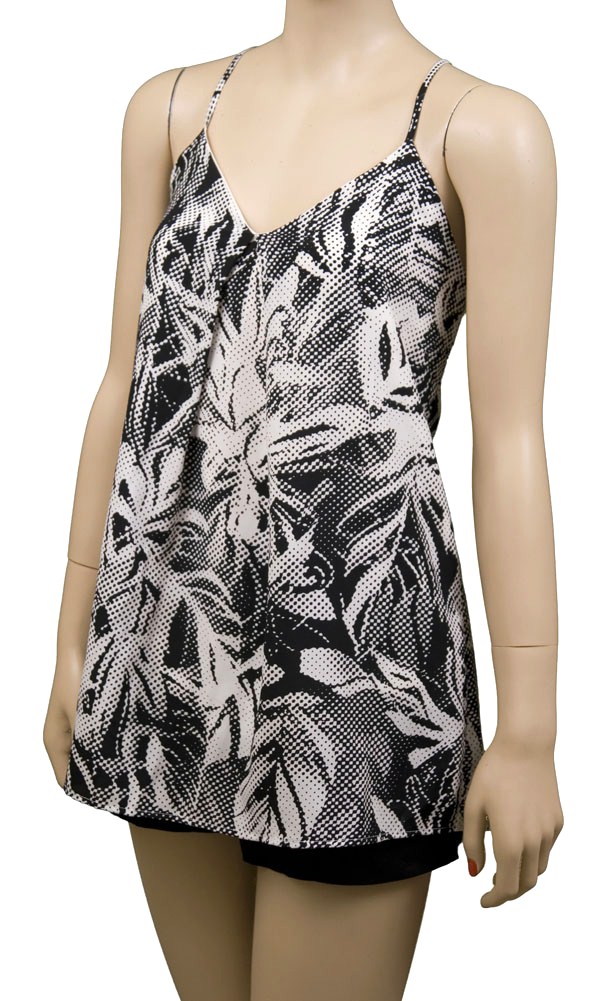 Honey Punch Polka Dot Print S/L Womens Shirts Black White Size M at Sears.com