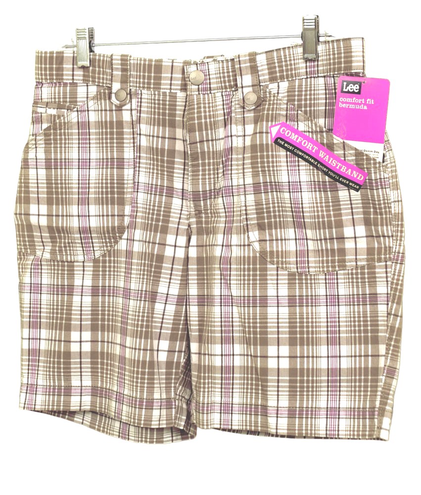 LEE Bermuda Womens Shorts Plaid Multi Size 10 P at Sears.com