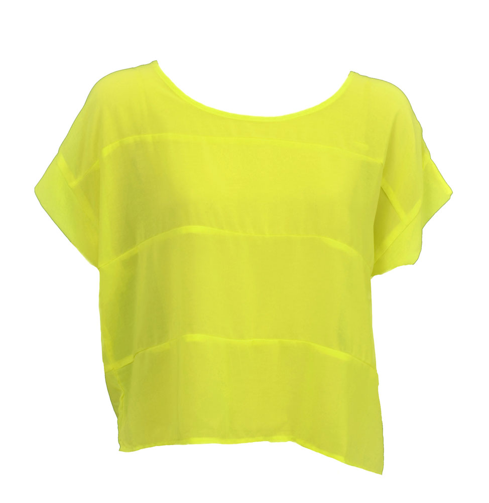 Cotton Candy CT1833 Short Sleeve Blouse HiLo Womens Shirts Yellow Size S ~ at Sears.com