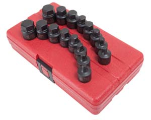 Sunex Tool 3/8 Drive SAE & Metric Stubby Impact Hex Driver Set