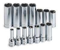 SK HAND TOOL LLC 14 Piece 6 Point Deep Metric Socket Set 3/8 Drive