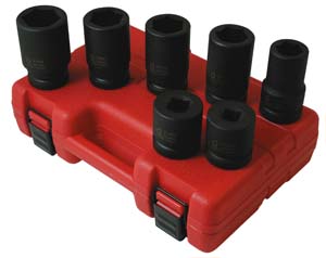 Sunex Tool 7 Piece Deep Metric Impact Socket Set