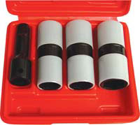 Astro Pneumatic 3 Piece 1/2 Drive Flip Socket Set with Plastic Sleeves