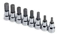 SK HAND TOOL LLC 8 Piece Hex Bit Set 3/8 Drive