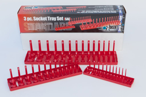 Hansen Global Inc. 3 Piece SAE Hansen Socket Tray Set