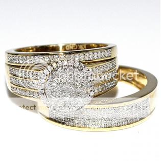Rings-MidwestJewellery His and Her Bridal Rings Set Trio 0.73ct ... Rings-MidwestJewellery His and Her Bridal Rings Set Trio 0.73ct ...