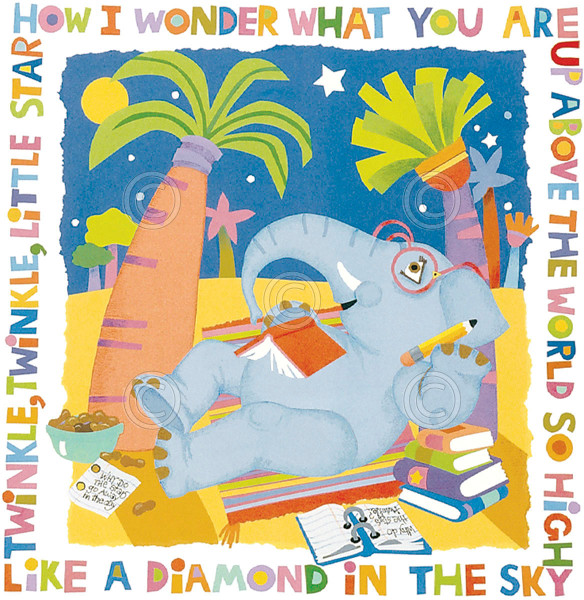 Twinkle Twinkle by Cheryl Piperberg Kid Children Nursery Print Poster 11.5x12