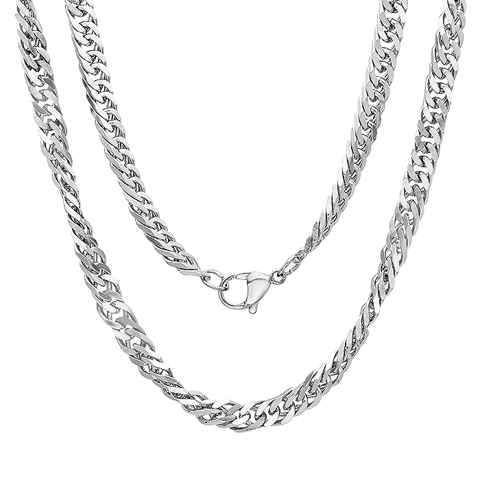 MLG Jewelry Mens Solid 24 inch Stainless Steel Silver Color Link Chain Necklace at Sears.com
