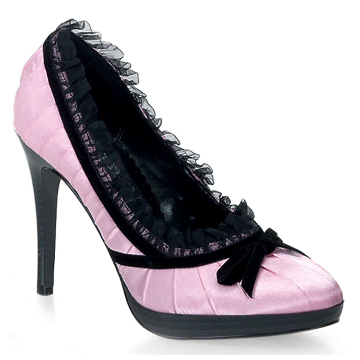 PLEASERs Womens Pink and Black Dress Shoes 4.25 inch Satin Pump Dress Shoes at Sears.com
