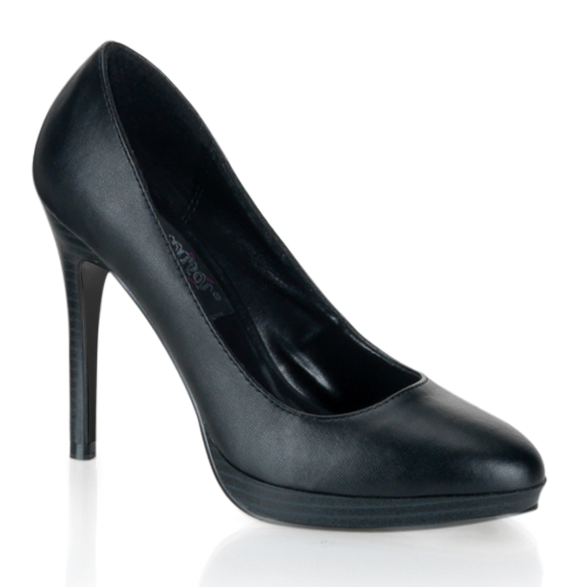 PLEASERs Womens Black Faux Leather Dress Shoes 4.25 inch Black Pump Dress Shoes at Sears.com
